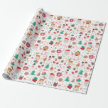 Red Green Christmas Santa Winter Wonderland Wrapping Paper<br><div class="desc">This whimsical design features a delightful and playful illustration of beloved Christmas elements,  beautifully rendered in a heartwarming palette of red,  green,  and white.</div>