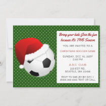 Red & Green Christmas Soccer Tournament Invitation
