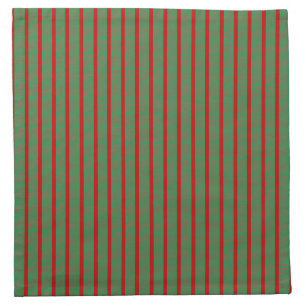 Red Green Christmas Stocking on Green Red Cloth Napkin