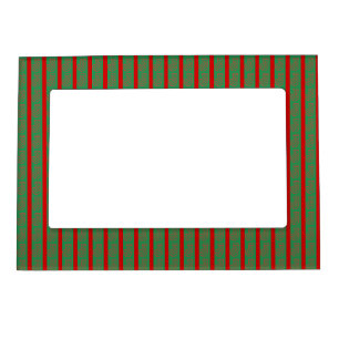 Red Green Christmas Stocking on Green Red Magnetic Frame
