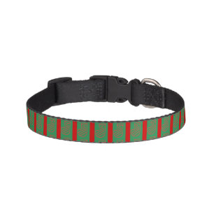Red Green Christmas Stocking on Green Red Pet Collar