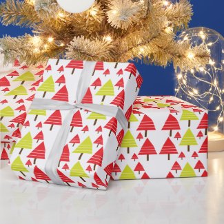 Red Green Christmas Tree Modern Christmas 