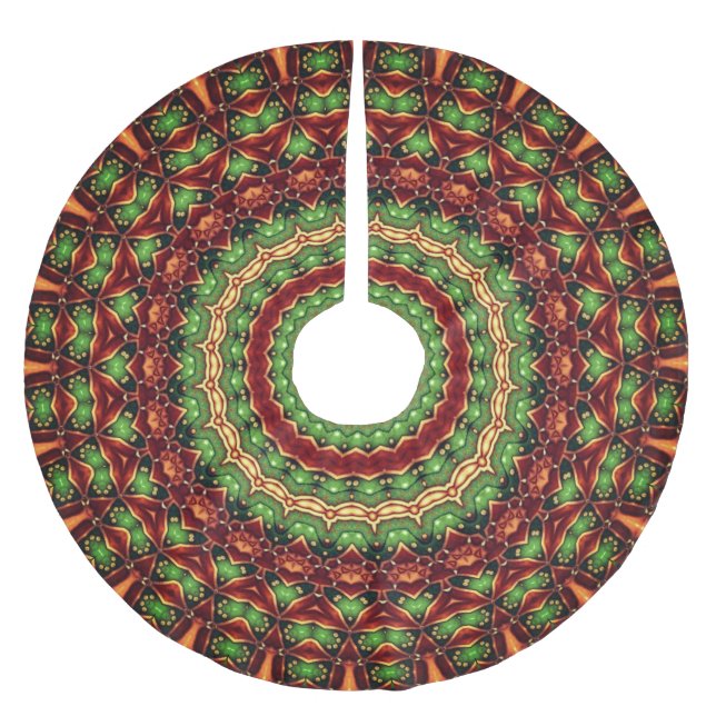 Red Green Christmas Tree Skirt (Front)
