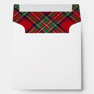 Red Green Classic Plaid Christmas Stewart Tartan Envelope