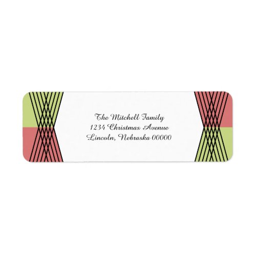 Red Green Colorful Deco Address Labels