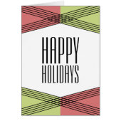 Red Green Colorful Deco Holiday Card (Front)