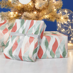 Red Green Cream Mint White Christmas Wrapping Paper