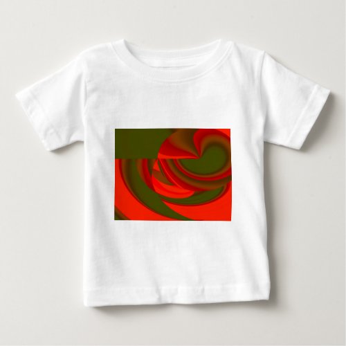 Red  Green Cubist Abstract Baby T_Shirt