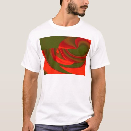 Red  Green Cubist Abstract T_Shirt