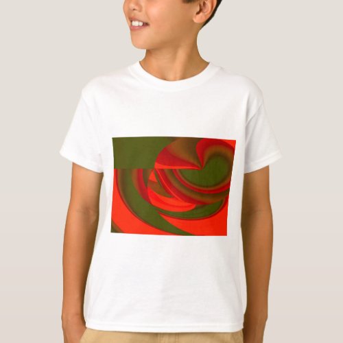 Red  Green Cubist Abstract T_Shirt