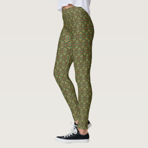 Red Green Decorative Holiday Legging