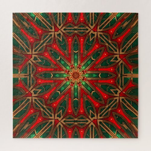 Red Green Decorative Jigsaw Puzzle