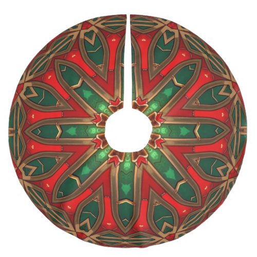 Red Green Decorative Tree Skirt