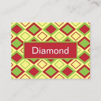 Red Green Diamond Geometric Pattern