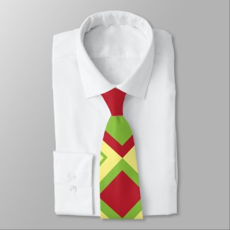 Red Green Diamond Geometric Pattern