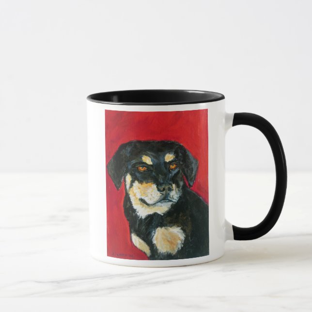 Red & Green Dog Mug (Right)