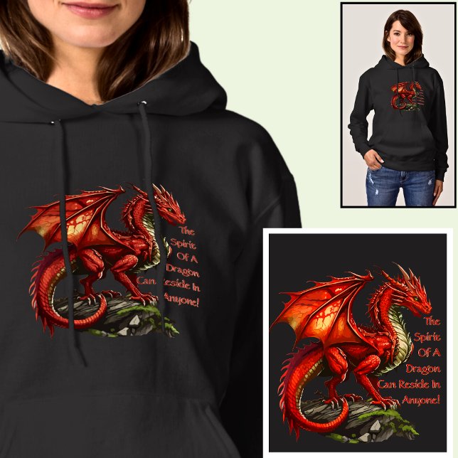 Red Green Dragon,  Spirit Can Reside in Anyone Hoodie (Creator Uploaded)
