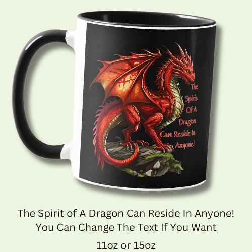 Red Green Dragon  Spirit Can Reside in Anyone Mug