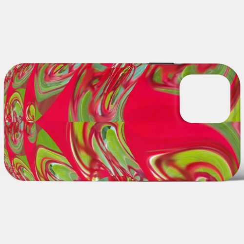 Red  Green Floral cute abstract Hakuna Matata iPhone 13 Pro Max Case