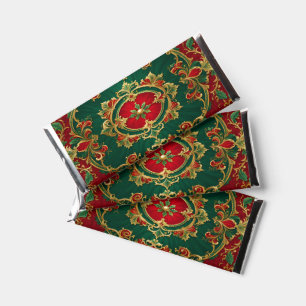 Red Green Floral Holiday Hershey Bar Favors