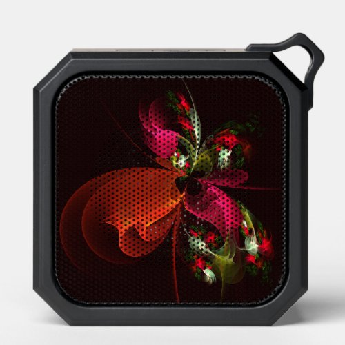 Red Green Floral Modern Abstract Art Pattern 02 Bluetooth Speaker