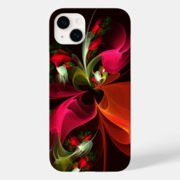 Red Green Floral Modern Abstract Art Pattern #02 Case-Mate iPhone 14 Plus Case
