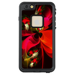 Red Green Floral Modern Abstract Art Pattern #02 LifeProof FRĒ iPhone 6/6s Plus Case