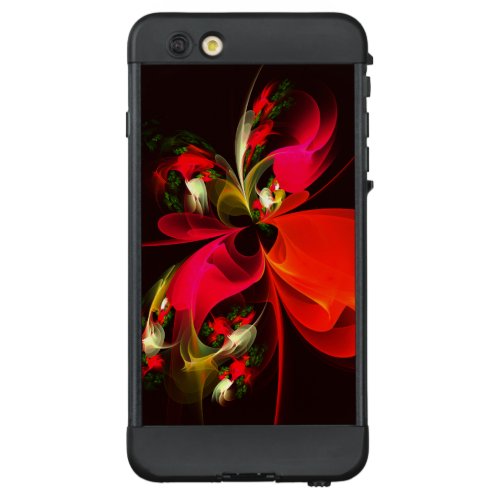 Red Green Floral Modern Abstract Art Pattern 02 LifeProof ND iPhone 6 Plus Case