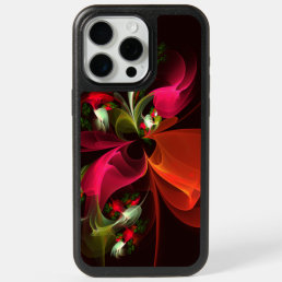 Red Green Floral Modern Abstract Art Pattern #02 iPhone 15 Pro Max Case