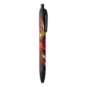 Red Green Floral Modern Abstract Art Pattern #02 Pen