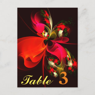 Red Green Floral Modern Abstract Art Pattern #02 Postcard