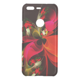 Red Green Floral Modern Abstract Art Pattern #02 Uncommon Google Pixel Case