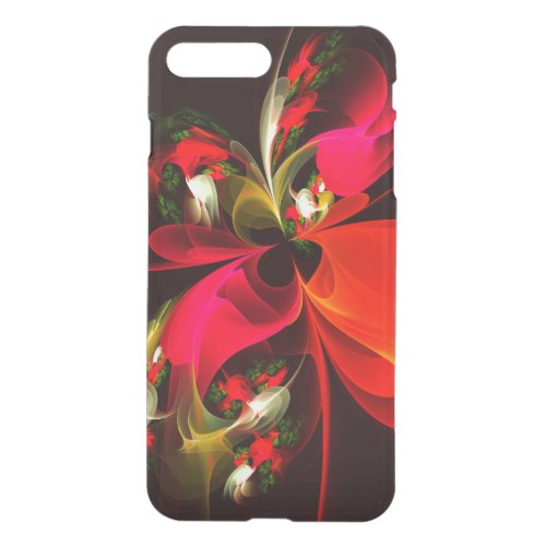 Red Green Floral Modern Abstract Art Pattern 02 iPhone 8 Plus7 Plus Case