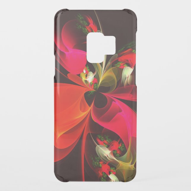 Red Green Floral Modern Abstract Art Pattern #02 Uncommon Samsung Galaxy Case (Back)