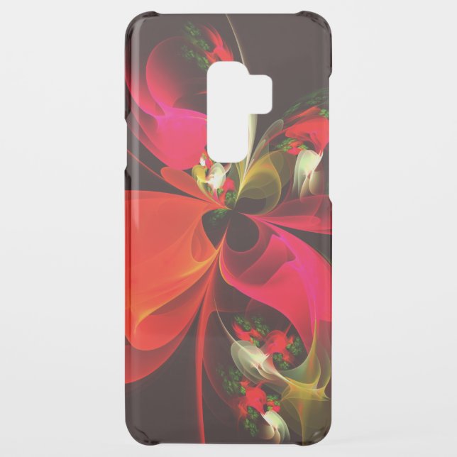Red Green Floral Modern Abstract Art Pattern #02 Uncommon Samsung Galaxy Case (Back)