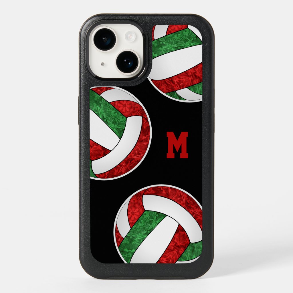 red green girls team colors volleyball OtterBox iPhone case
