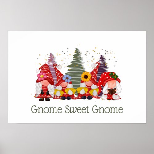 Red Green Gnomes Elf Gnome Sweet Gnome Poster