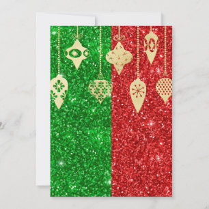 Red Green Gold Christmas Card