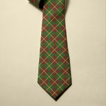 Red green gold Christmas plaid style patterned Tie<br><div class="desc">Christmas elegant vintage tartan style necktie with a classic traditional looking plaid pattern in red,  green and gold</div>