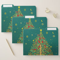 Red Green Gold Glitter Chrismas Winter Bird Tree