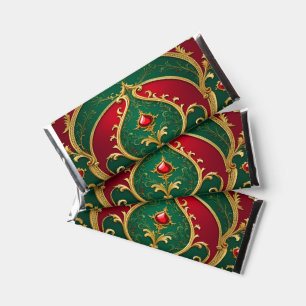 Red Green Gold Holiday Hershey Bar Favors