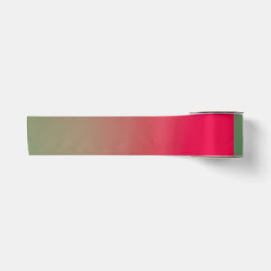 red & green gradient squares  satin ribbon