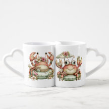 RED & GREEN HAPPY FACED CRAB IN AN INNERTUBE