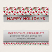 Red + Green Hearts Christmas Card | Mini Size (Front & Back)
