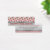 Red + Green Hearts Christmas Card | Mini Size (Desk)