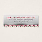 Red + Green Hearts Christmas Card | Mini Size (Back)