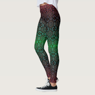 Red Green Holiday Christmas Legging