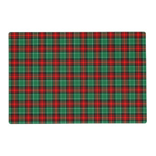 Red Green Holiday Plaid Pattern Placemat