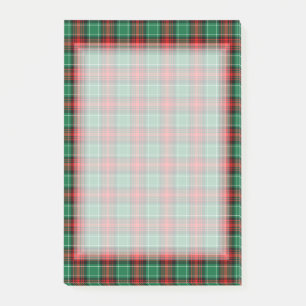 Red Green Holiday Plaid Pattern Post-it Notes