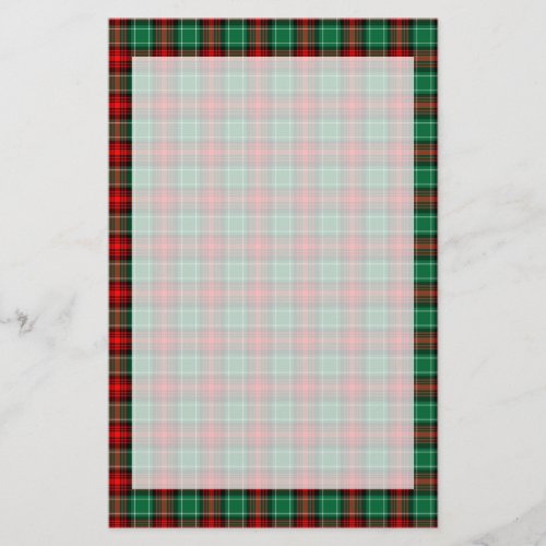 Red Green Holiday Plaid Stationery